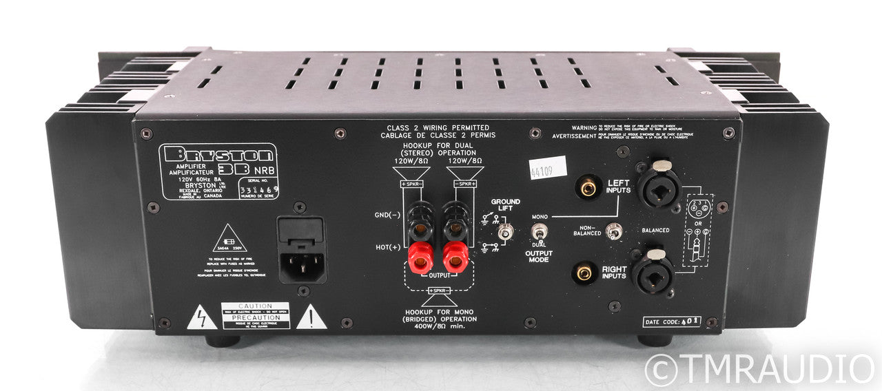 Bryston 3B NRB Stereo Power Amplifier; 3B-NRB; 19"