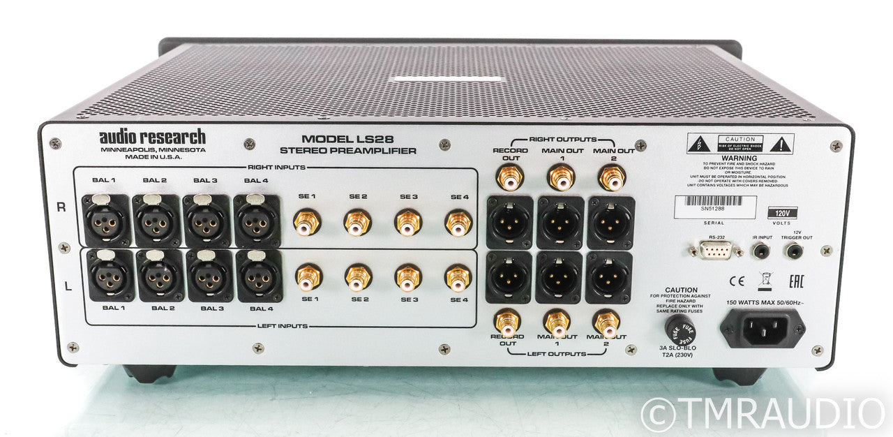 Audio Research LS28 Stereo Tube Preamplifier; Black; LS-28 (No Remote)