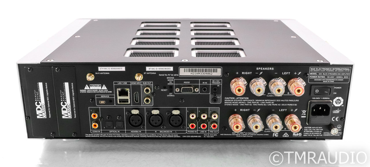 NAD M33 Stereo Integrated Amplifier; BluOS; DAC; Remote (Open Box)