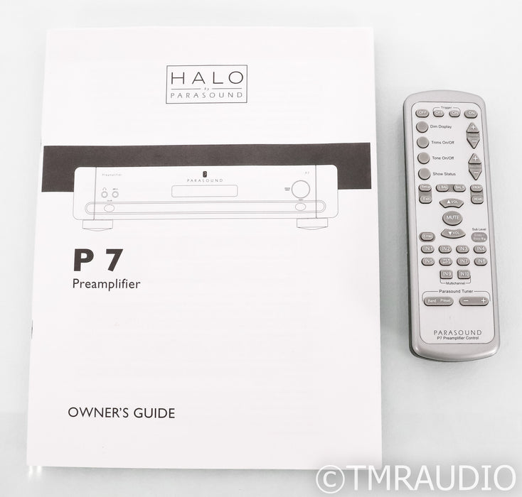 Parasound P 7 Stereo Preamplifier; P7; Remote