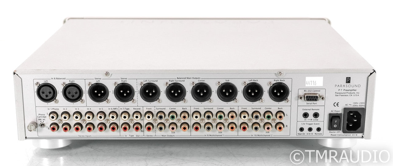 Parasound P 7 Stereo Preamplifier; P7; Remote