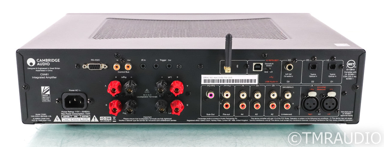 Cambridge Audio CXA81 Stereo Integrated Amplifier; Remote; DAC; Bluetooth