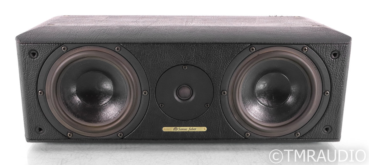 Sonus Faber Solo Center Channel Speaker; Black Leather