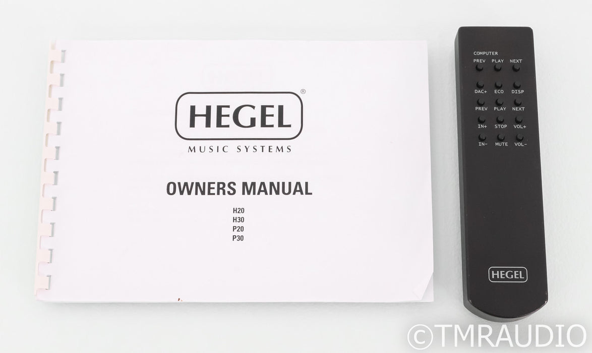 Hegel P20 Stereo Preamplifier; P-20; Black; Remote
