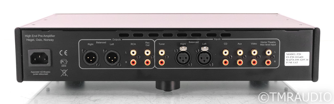 Hegel P20 Stereo Preamplifier; P-20; Black; Remote