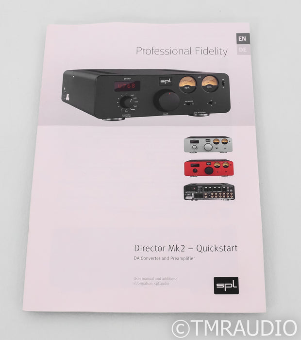 SPL Director Mk2 Preamplifier / DAC; D/A Converter; Black (Open Box)
