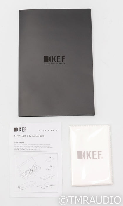 KEF Reference 1 Meta Bookshelf Speakers; Gloss Black w/ Copper Pair; Stands