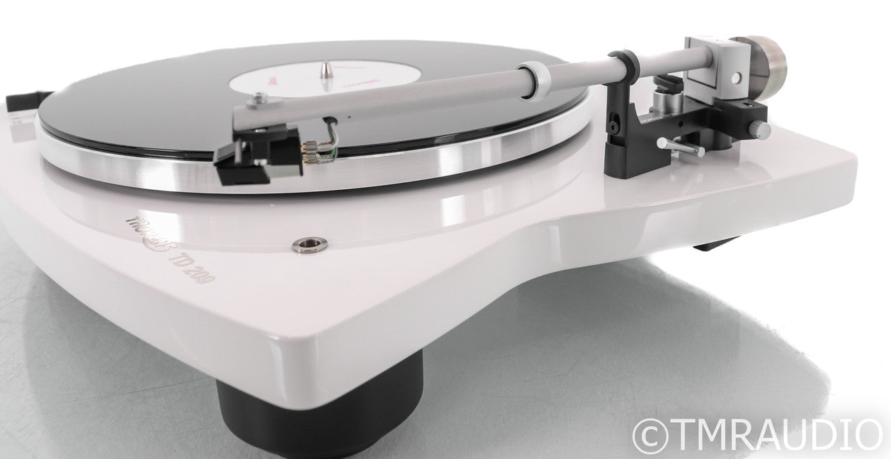 Thorens TD 209 Belt Drive Turntable; White; TAS 267 MM Cartridge (Unused)