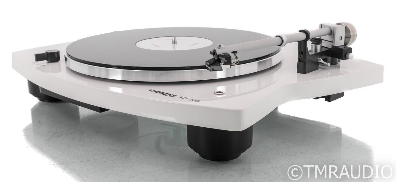 Thorens TD 209 Belt Drive Turntable; White; TAS 267 MM Cartridge (Unused)