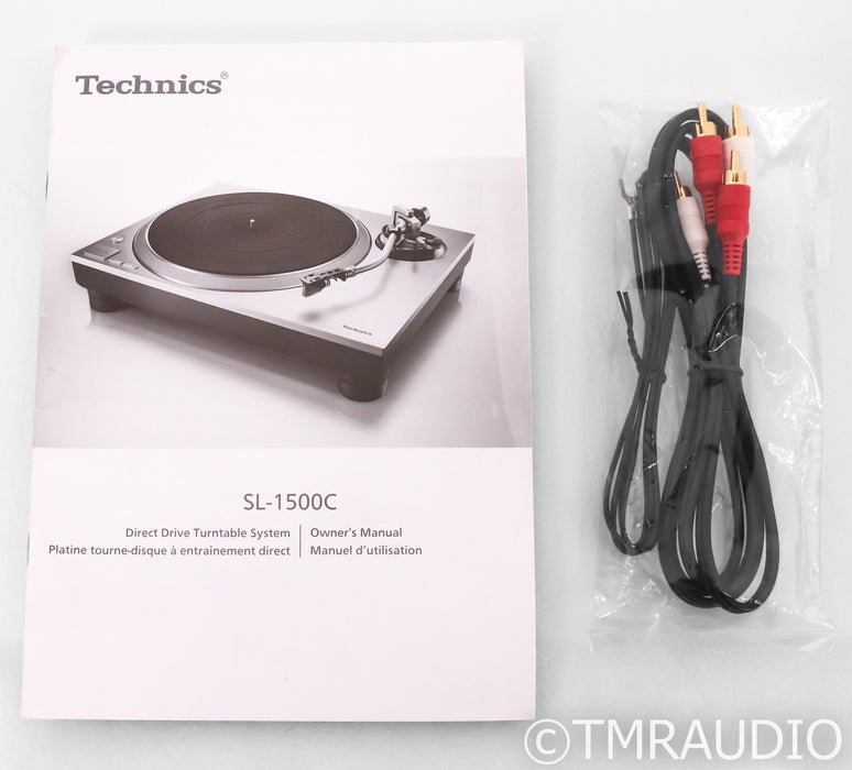 Technics SL-1500C Direct Drive Turntable; Ortofon 2M Red; Black; Onboard Phono