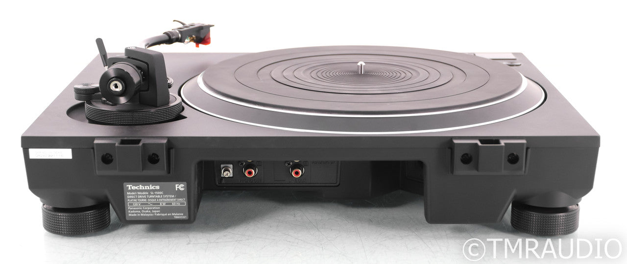 Technics SL-1500C Direct Drive Turntable; Ortofon 2M Red; Black; Onboard Phono