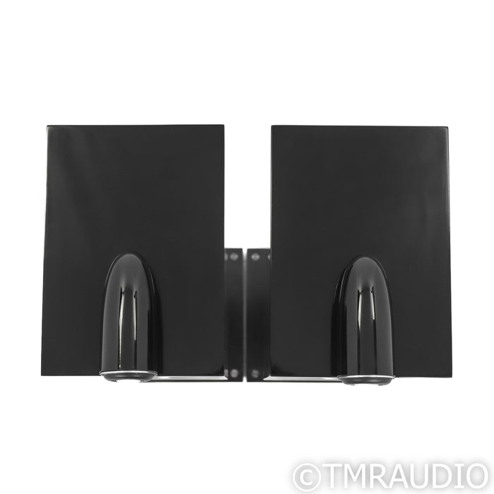 B&W CM6 S2 Bookshelf Speakers; Gloss Black Pair w/ Stands