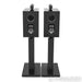 B&W CM6 S2 Bookshelf Speakers; Gloss Black Pair w/ Stands