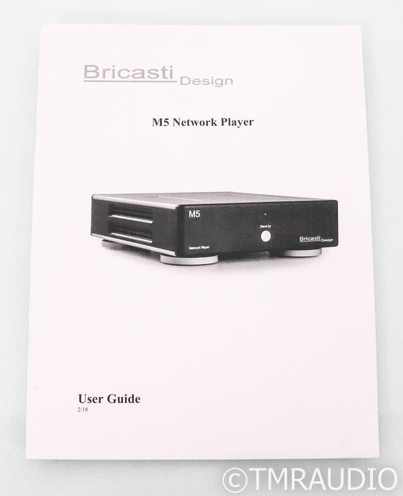 Bricasti Design M5 Wireless Network Streamer; Black; Roon Ready
