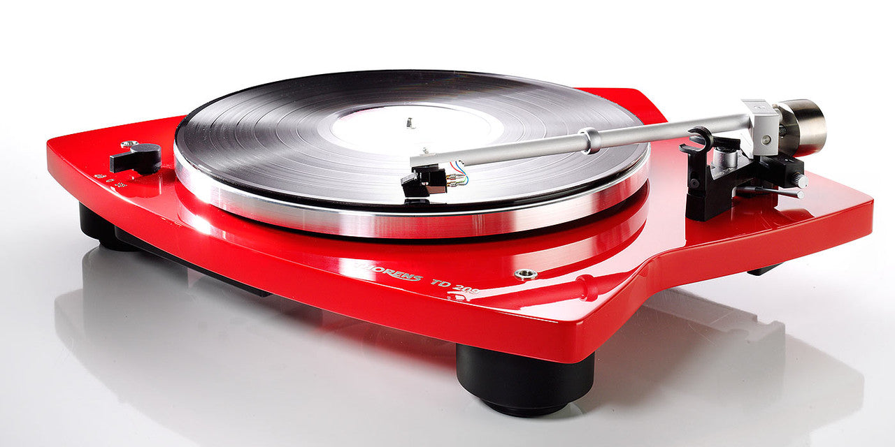 Thorens TD 209 Belt Drive Turntable; Red; TAS 267 MM Cartridge (Unused)