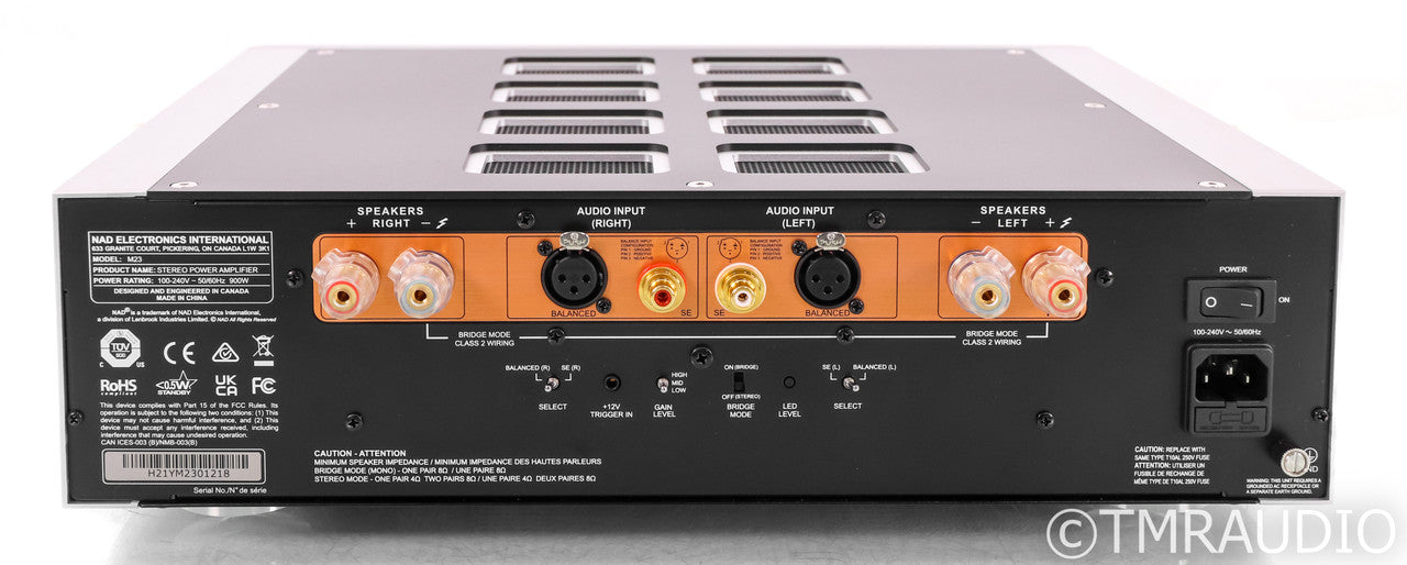 NAD M23 Stereo Power Amplifier; Masters; M-23 (Open Box)