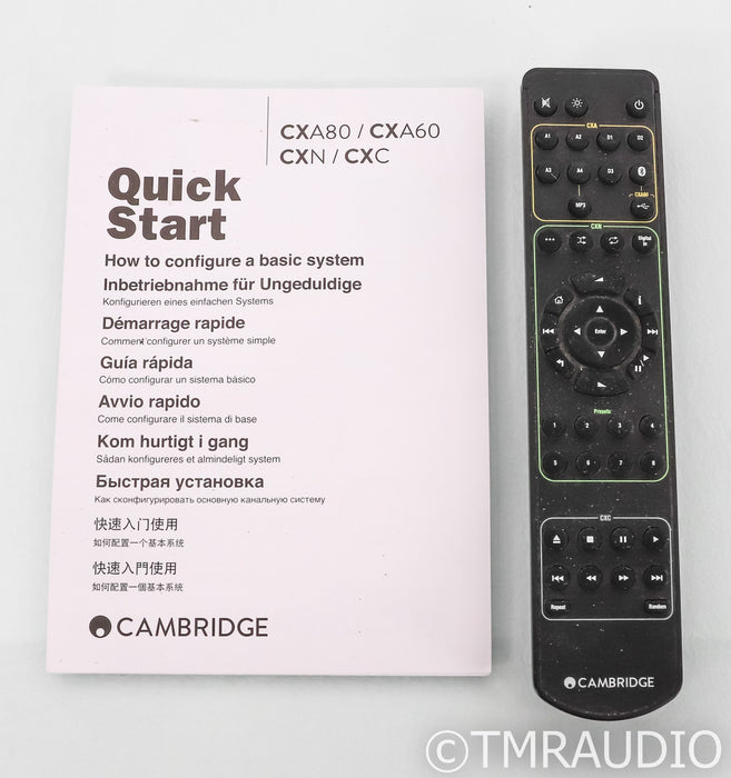 Cambridge Audio CXA80 Stereo Integrated Amplifier; CXA-80; USB; Remote