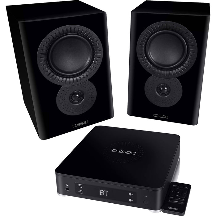 Mission LX Connect Wireless Bookshelf Speakers; Hub; Black Pair (Unused)