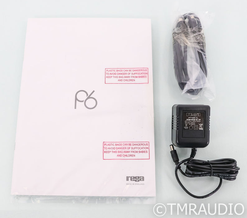 Rega PL6 Belt Drive Turntable; Ania MC Cartridge; Black; Planar 6 (Open Box)