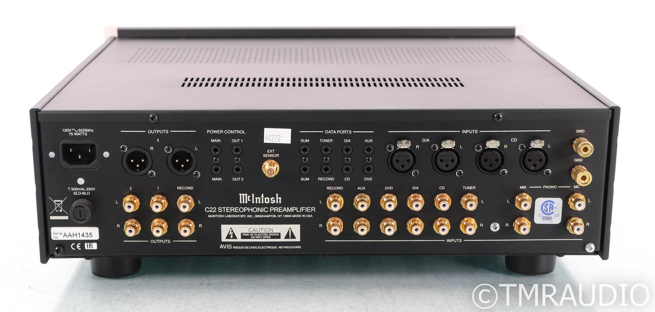 McIntosh C22 MKIV Stereo Tube Preamplifier; C-22; Mark 4; MM / MC Phono