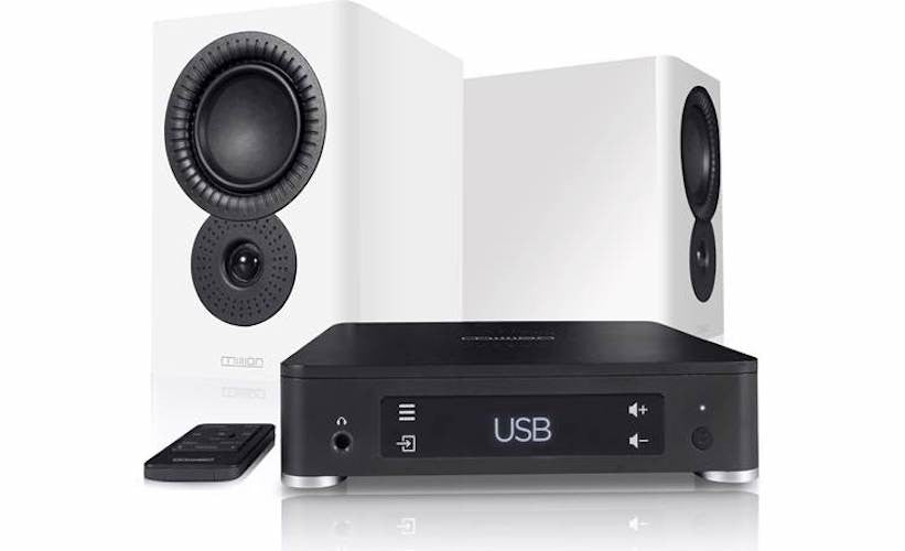 Mission LX Connect Powered Bookshelf Speakers; Hub; White Pair (Unused)