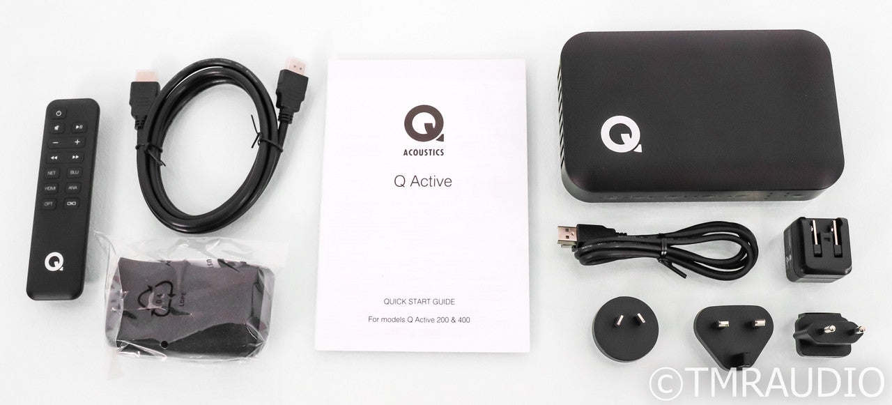 Q Acoustics Q Active 200 Powered Bookshelf Speakers; White Pair; Hub (Open Box)