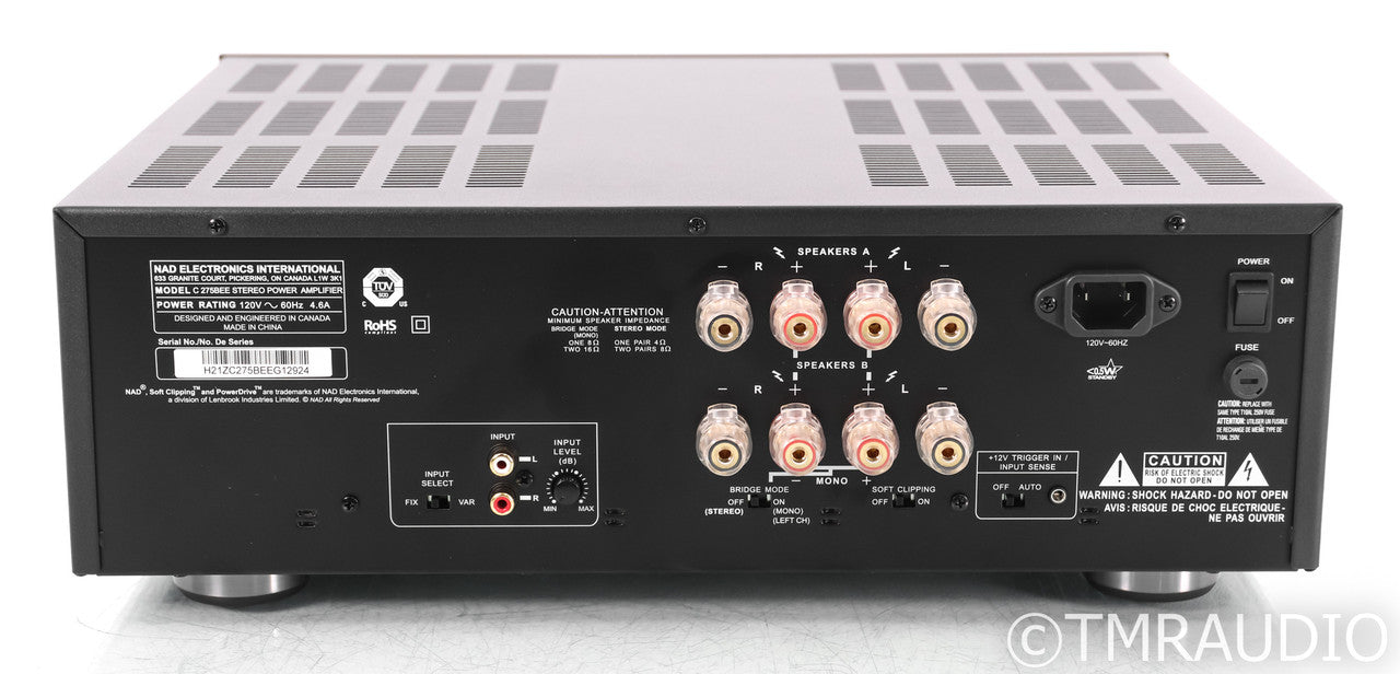 NAD C 275BEE Stereo Power Amplifier; C275BEE (Open Box)