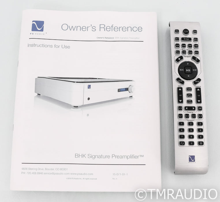 PS Audio BHK Signature Stereo Tube Hybrid Preamplifier; Remote