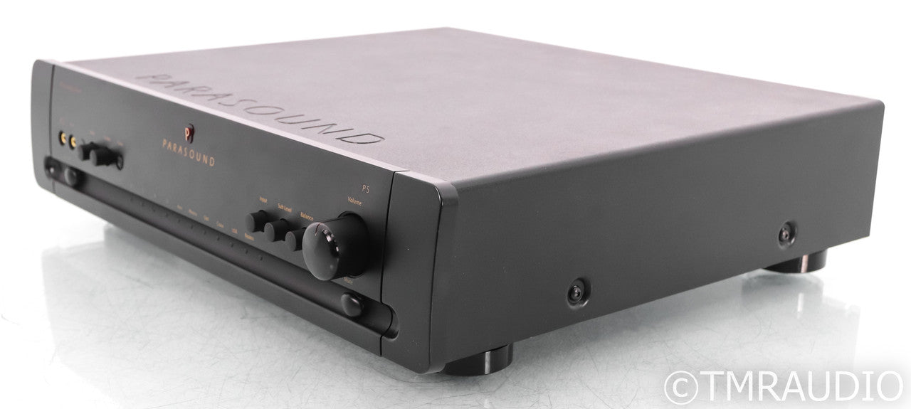 Parasound P5 Stereo Preamplifier; MM Phono; Remote; Black