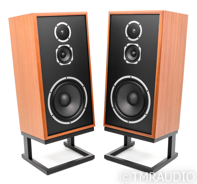 KLH Model Five Floorstanding Speakers; Mahogany Pair w/ Stands (Open Box)