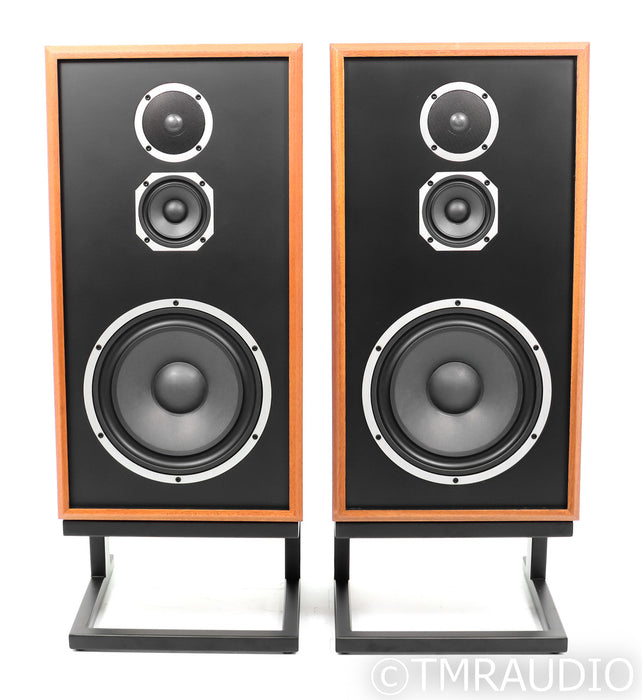 KLH Model Five Floorstanding Speakers; Mahogany Pair w/ Stands (Open Box)