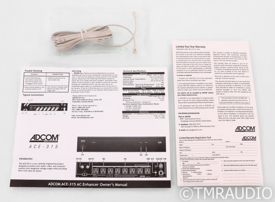 ADCOM ACE-315 AC Power Line Conditioner; ACE315