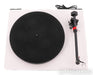 Rega Planar 1 Belt Drive Turntable; P1; White; Carbon Cartridge (Open Box)