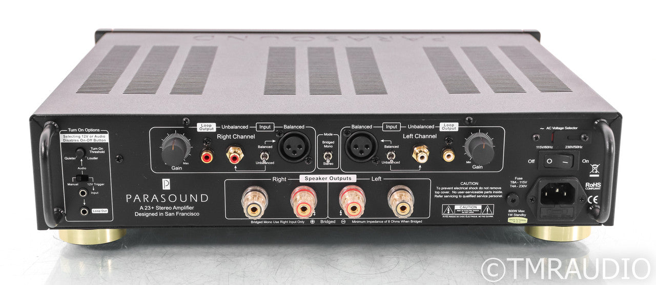 Parasound Halo A 23+ Stereo Power Amplifier; Black