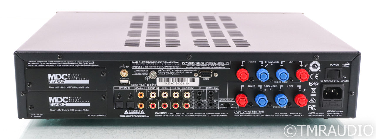 NAD C 368 Stereo Integrated Amplifier; Remote; MM Phono; Digital (Open Box)