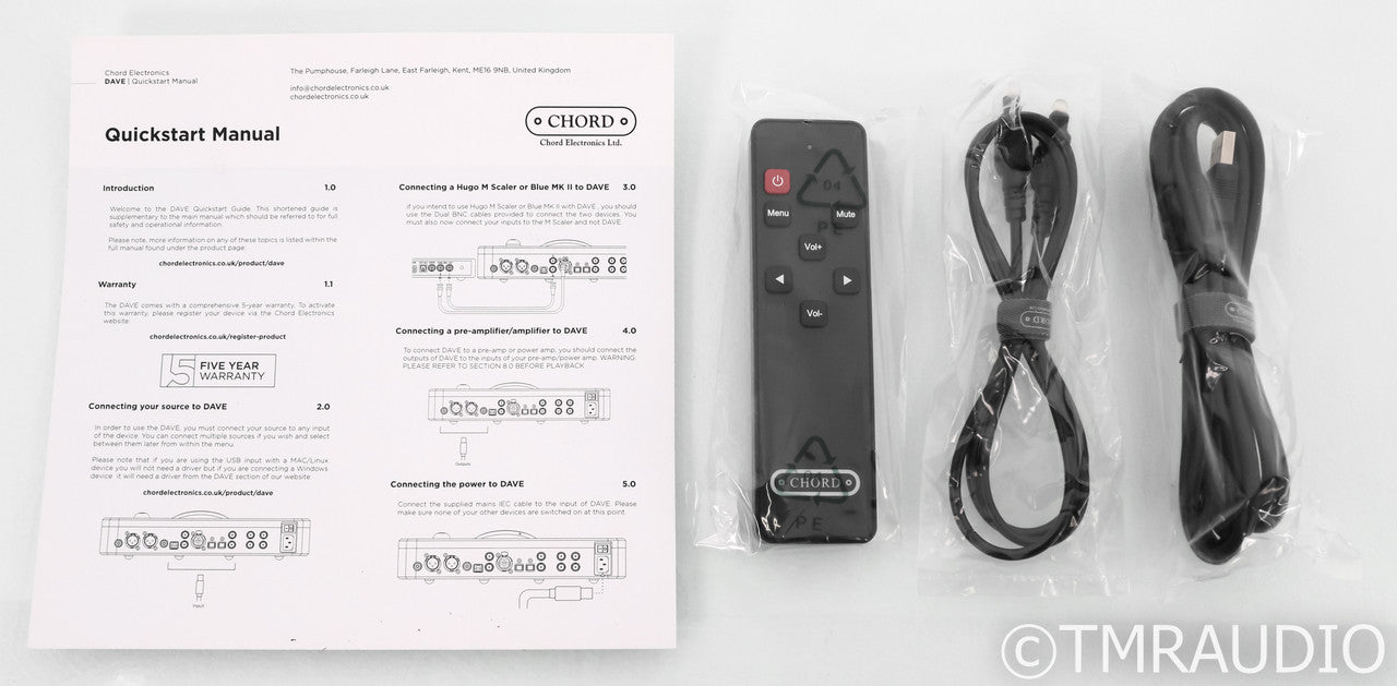 Chord Electronics DAVE Reference DAC / Headphone Amplifier; Silver (Open Box)