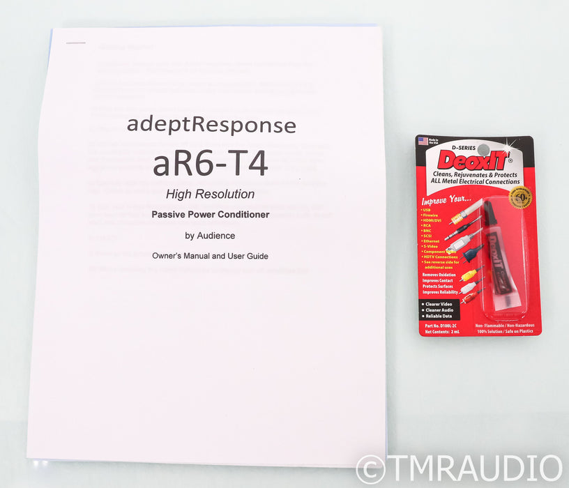Audience aR6-T4 AC Power Line Conditioner; Adept Response; Silver (Open Box)
