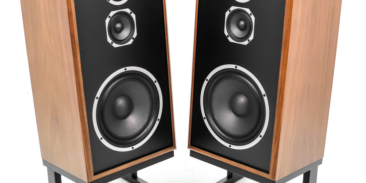 KLH Model Five Floorstanding Speakers; Walnut Pair; Model 5 (Open