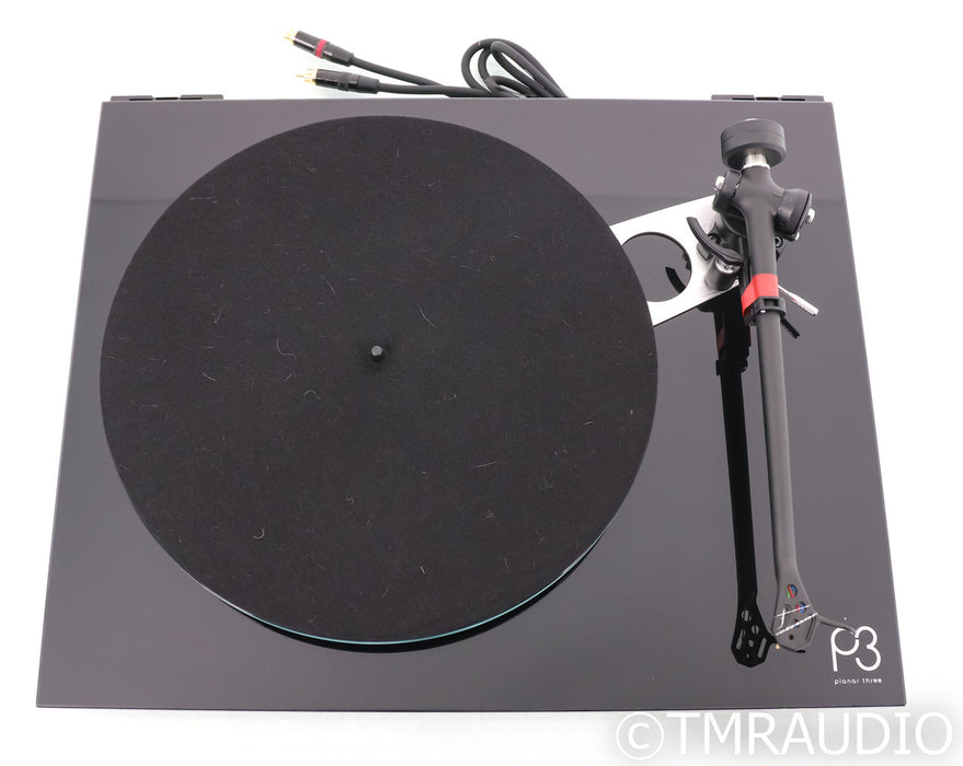 Rega Planar 3 Belt Drive Turntable; P3; Black; No Cartridge (Open Box)