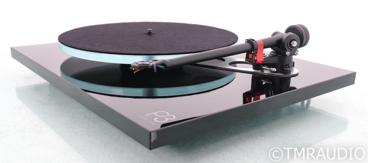Rega Planar 3 Belt Drive Turntable; P3; Black; No Cartridge (Open Box)