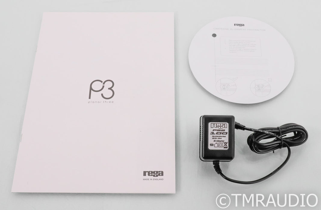Rega Planar 3 Belt Drive Turntable; P3; Black; No Cartridge (Open Box)