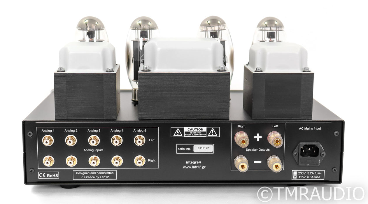 Lab12 integre4 Stereo Tube Integrated Amplifier; Remote; Silver (Open Box)