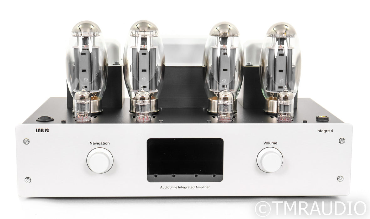 Lab12 integre4 Stereo Tube Integrated Amplifier; Remote; Silver (Open Box)