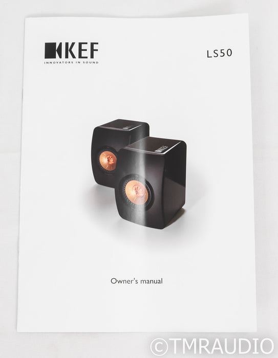 KEF LS50 Bookshelf Speakers; LS-50; Black Pair