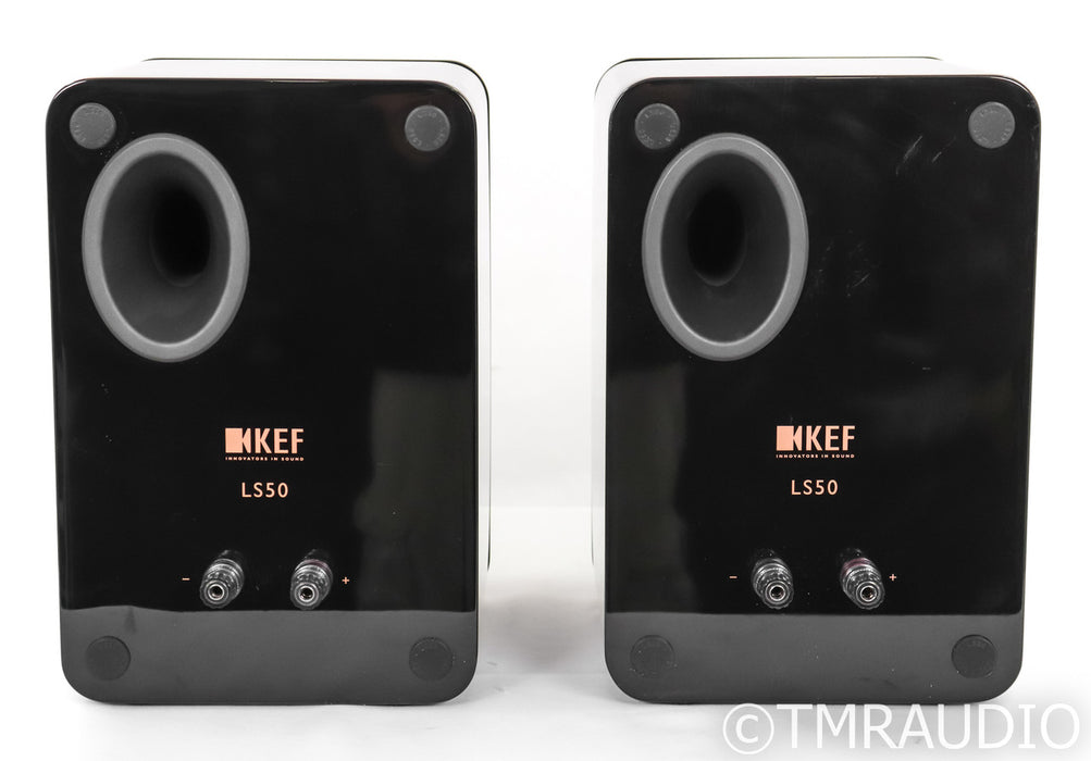 KEF LS50 Bookshelf Speakers; LS-50; Black Pair