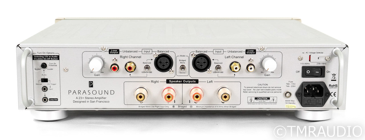 Parasound Halo A23+ Stereo Power Amplifier; Silver; A-23 +