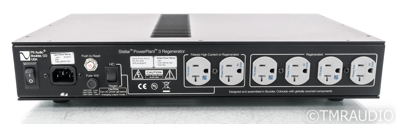 PS Audio Stellar Power Plant 3 AC Power Regenerator; Remote; Black; PP3 (Used)