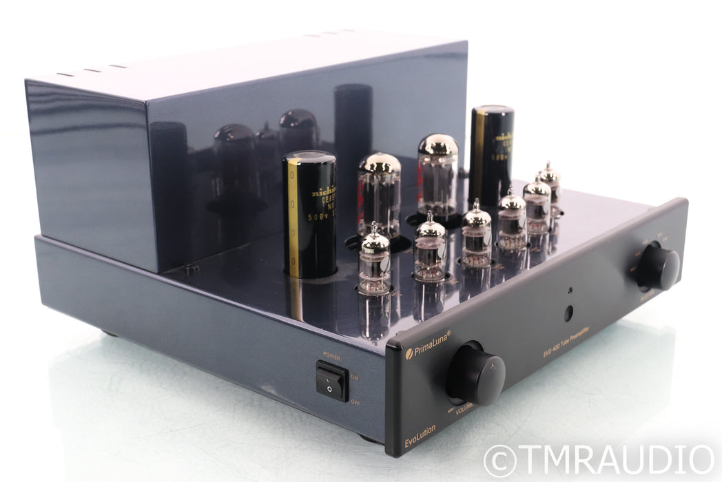 PrimaLuna EVO 400 Stereo Tube Preamplifier; EvoLution; Black; Remote
