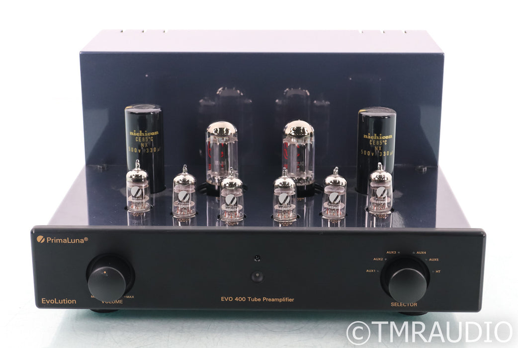 PrimaLuna EVO 400 Stereo Tube Preamplifier; EvoLution; Black; Remote