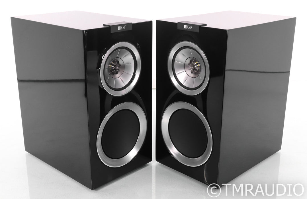 KEF R300 Bookshelf Speakers; R-300; Black Pair